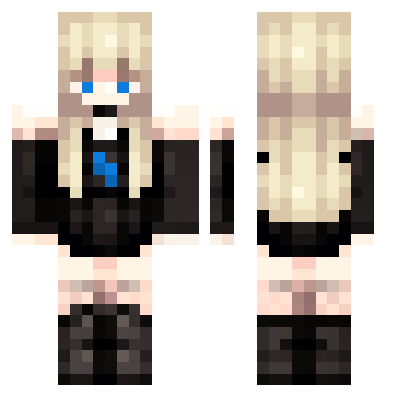 alxlim Minecraft skin, front and back view