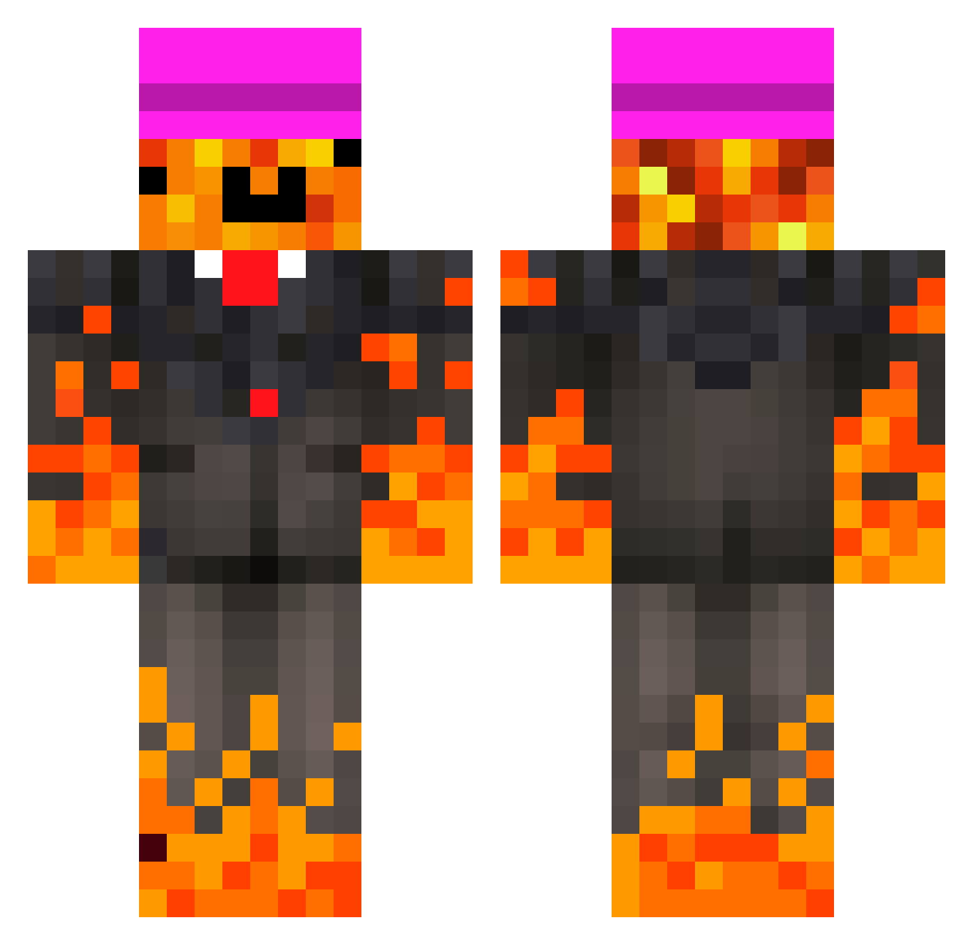 MrMolten_ Minecraft skin, front and back view