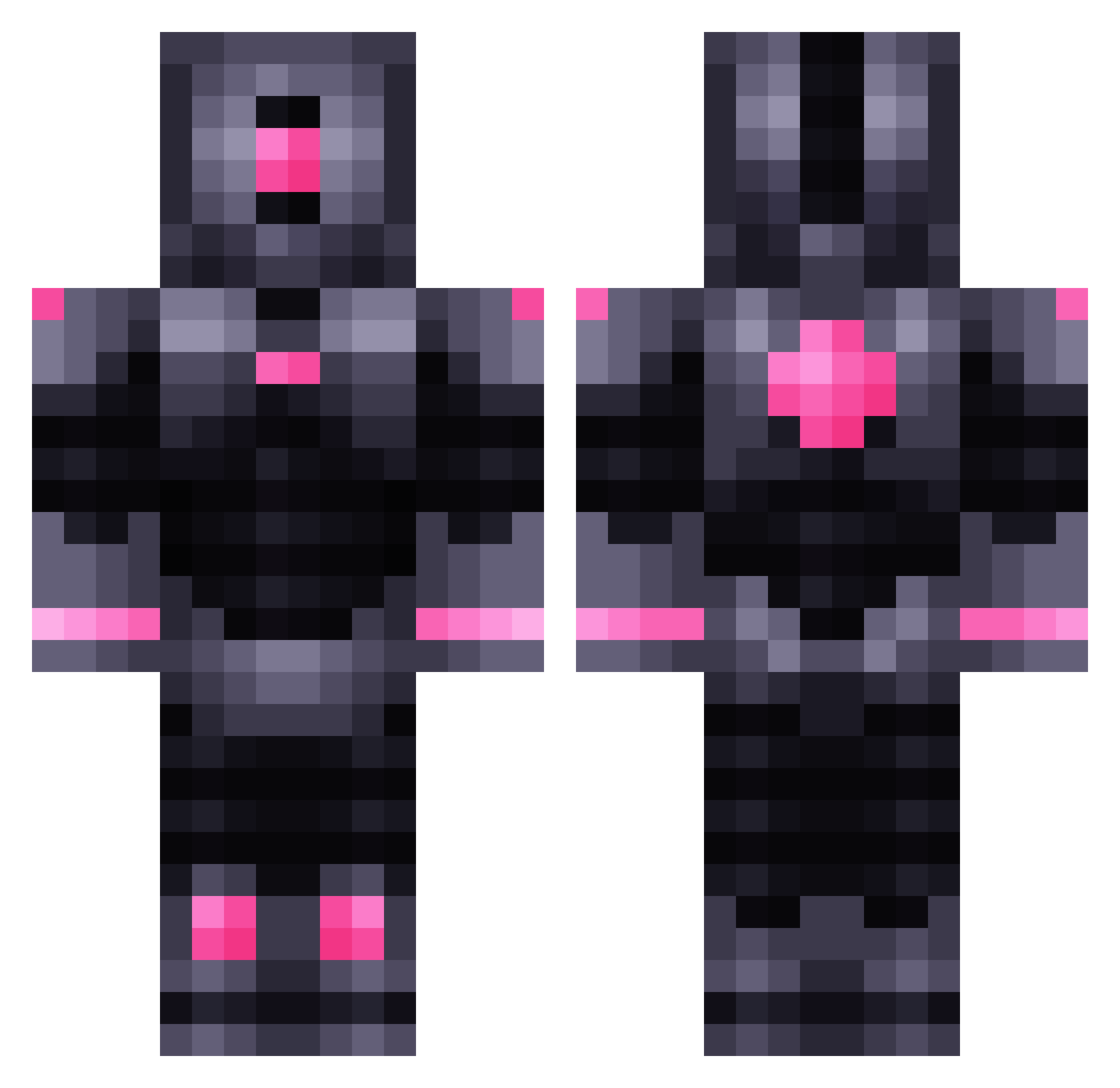 Autunois Minecraft skin, front and back view
