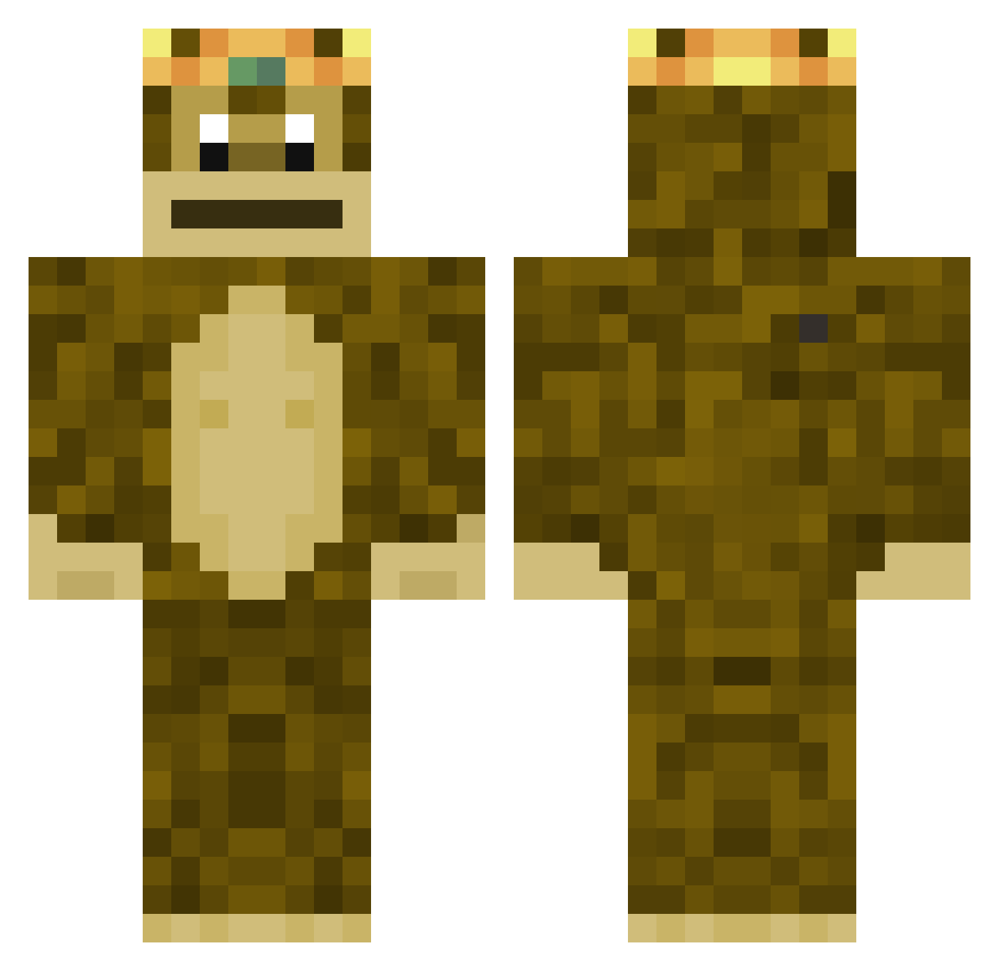 BeratCagan Minecraft skin, front and back view