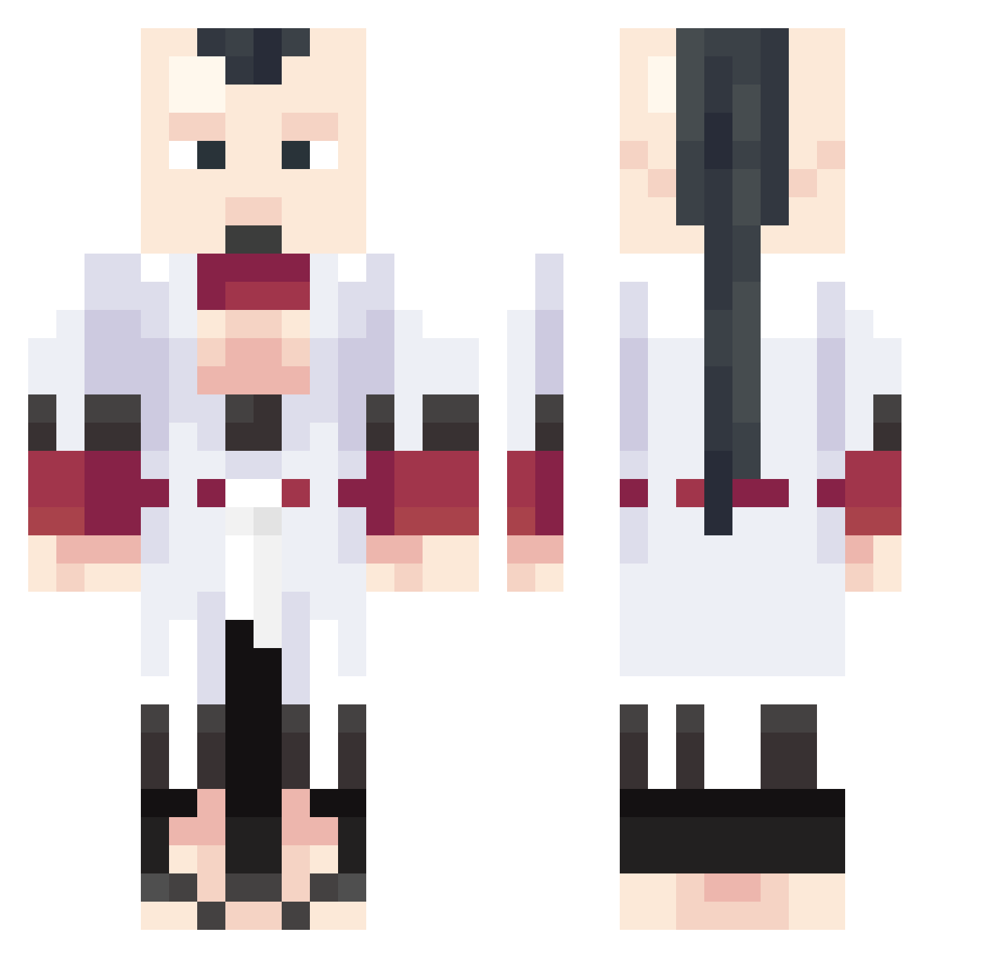 Pompejus2 Minecraft skin, front and back view