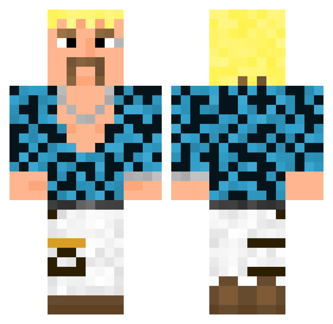 ElmoTheRed Minecraft skin, front and back view