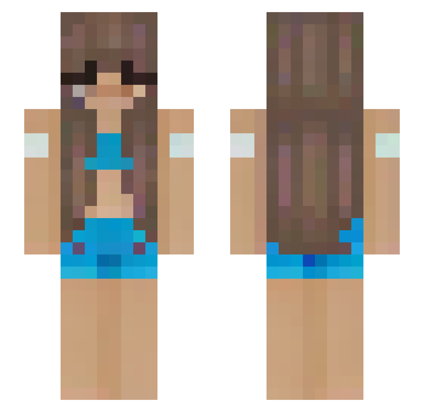 Stoepka Minecraft skin, front and back view