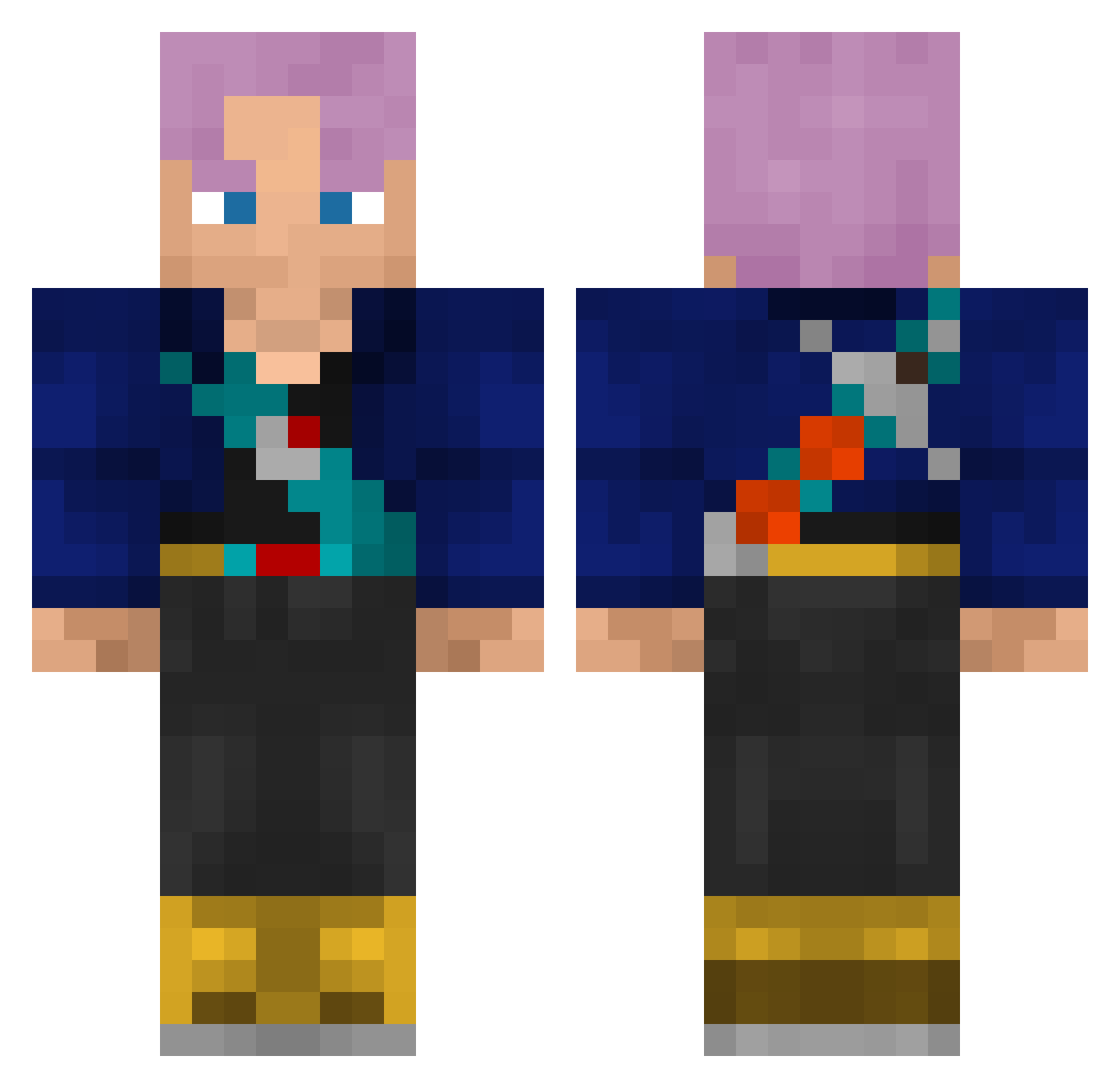 DetroitKilla Minecraft skin, front and back view