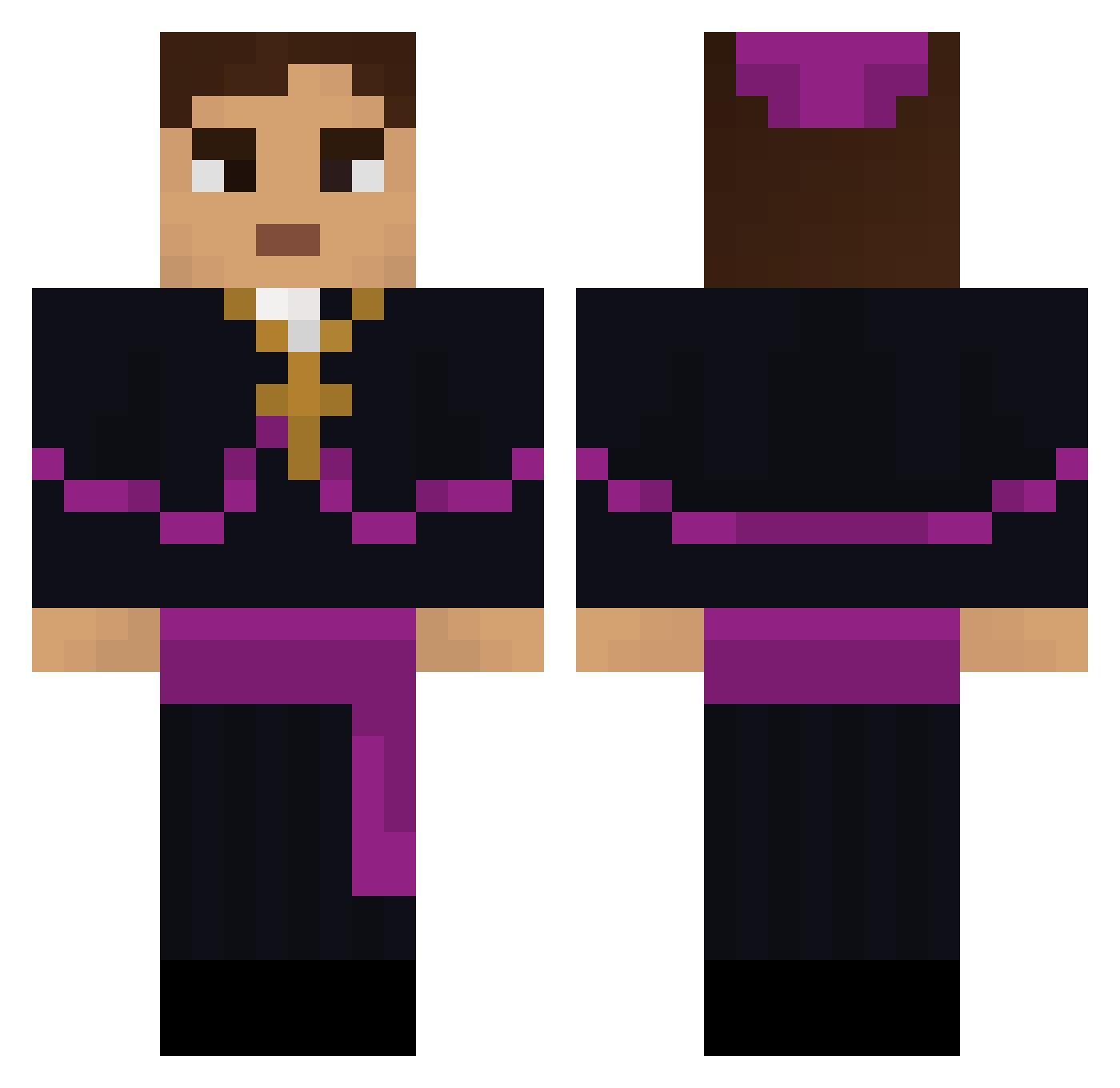 handsonsydknees Minecraft skin, front and back view