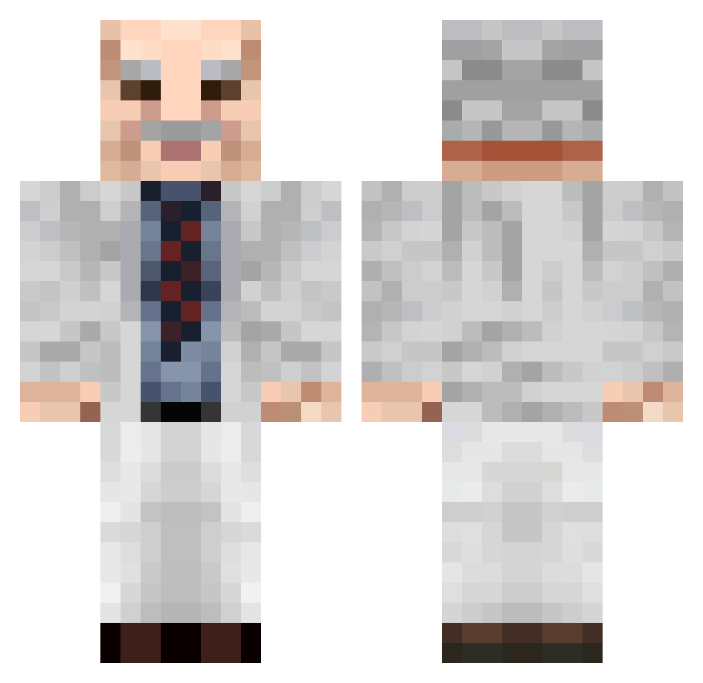 DrDoomerAndDo Minecraft skin, front and back view
