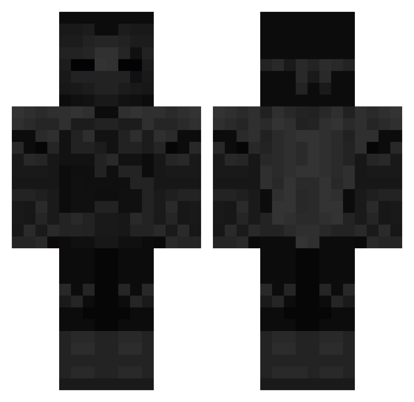 NomadRestr0 Minecraft skin, front and back view