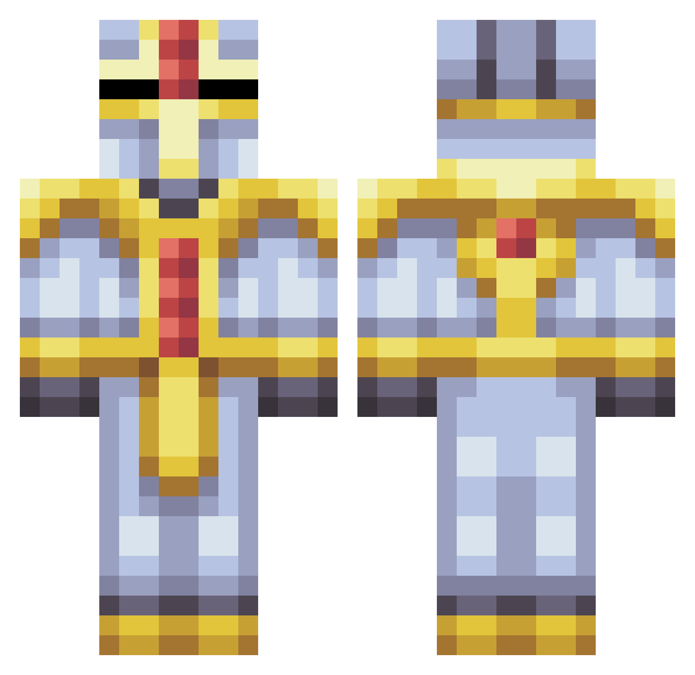 Fastchubbers3 Minecraft skin, front and back view