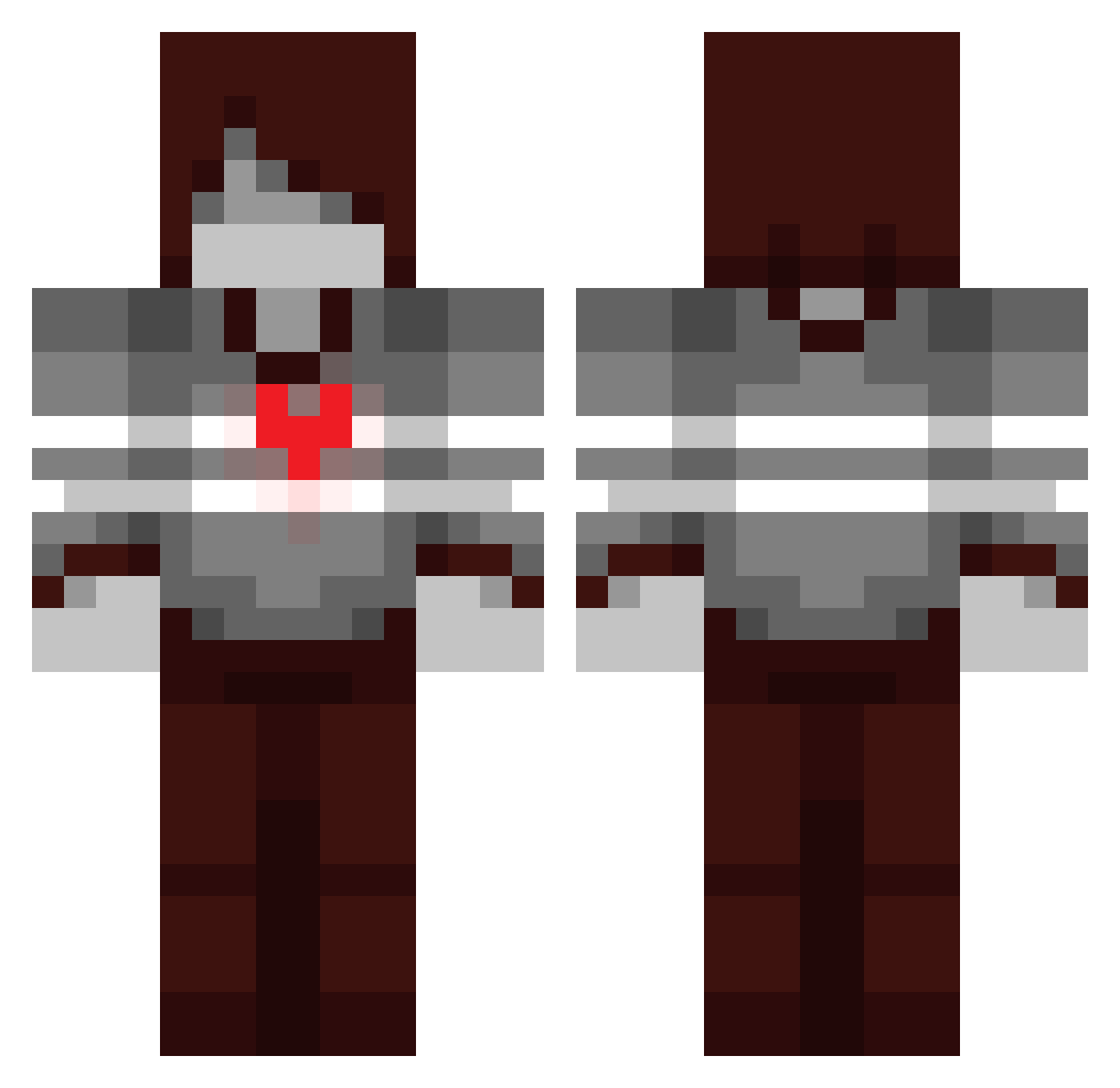 viimemez Minecraft skin, front and back view