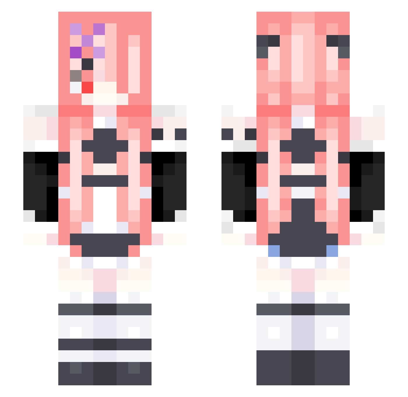 depressedeboy69 Minecraft skin, front and back view