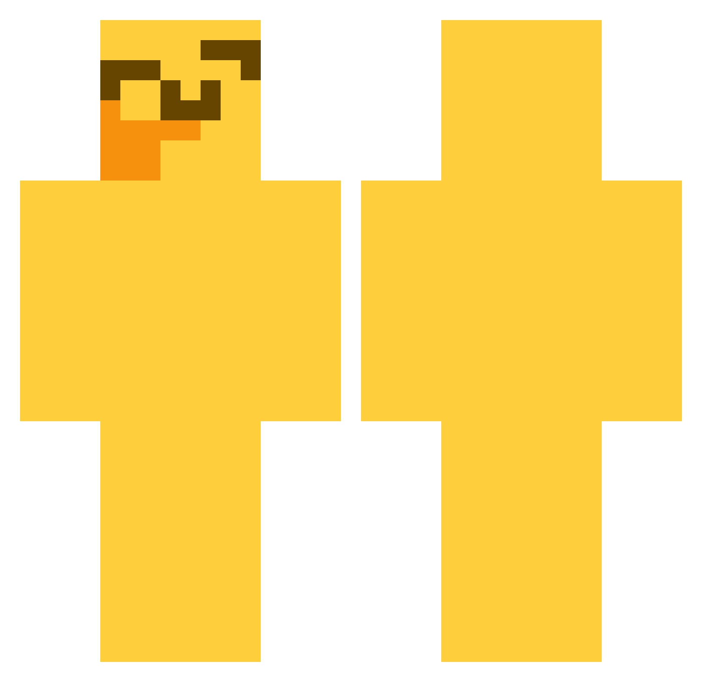 TheFatLazyPotato Minecraft skin, front and back view