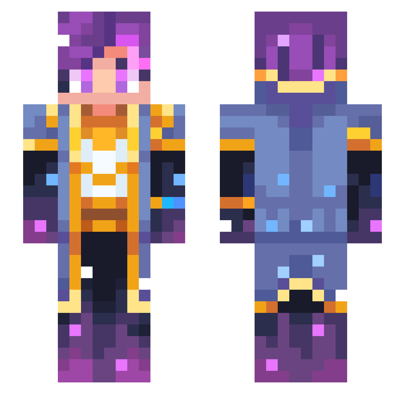 tbm787747 Minecraft skin, front and back view