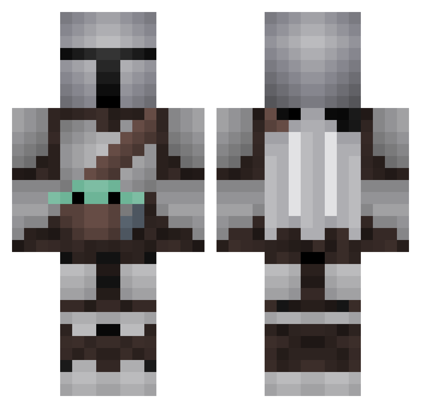 veszlan Minecraft skin, front and back view