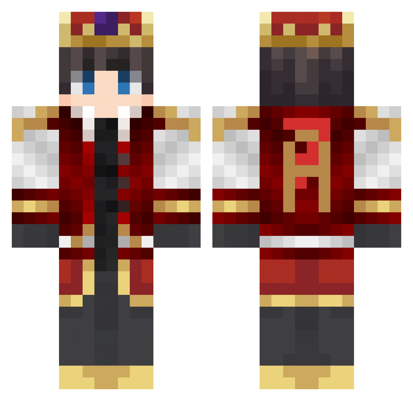 Psycho_Bhai Minecraft skin, front and back view