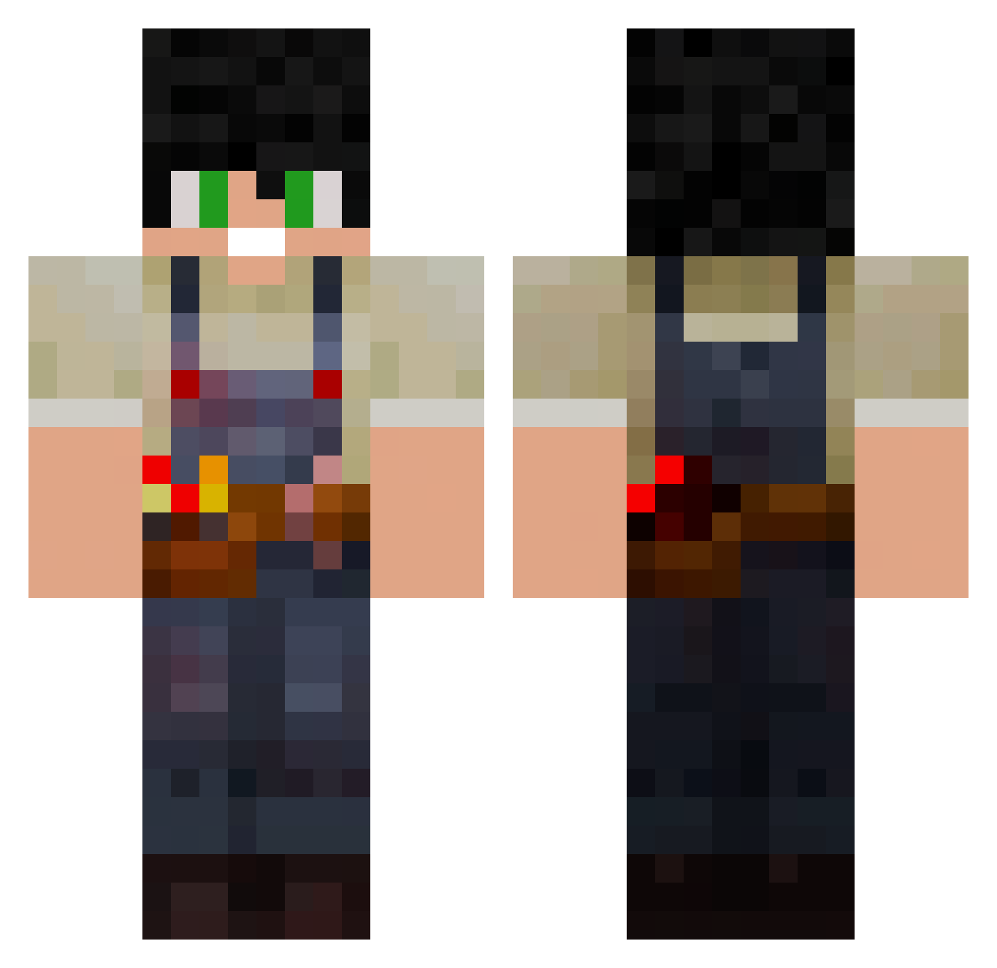 Laecio_amorim Minecraft skin, front and back view