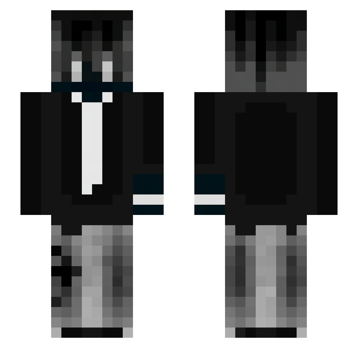 PajaLike Minecraft skin, front and back view