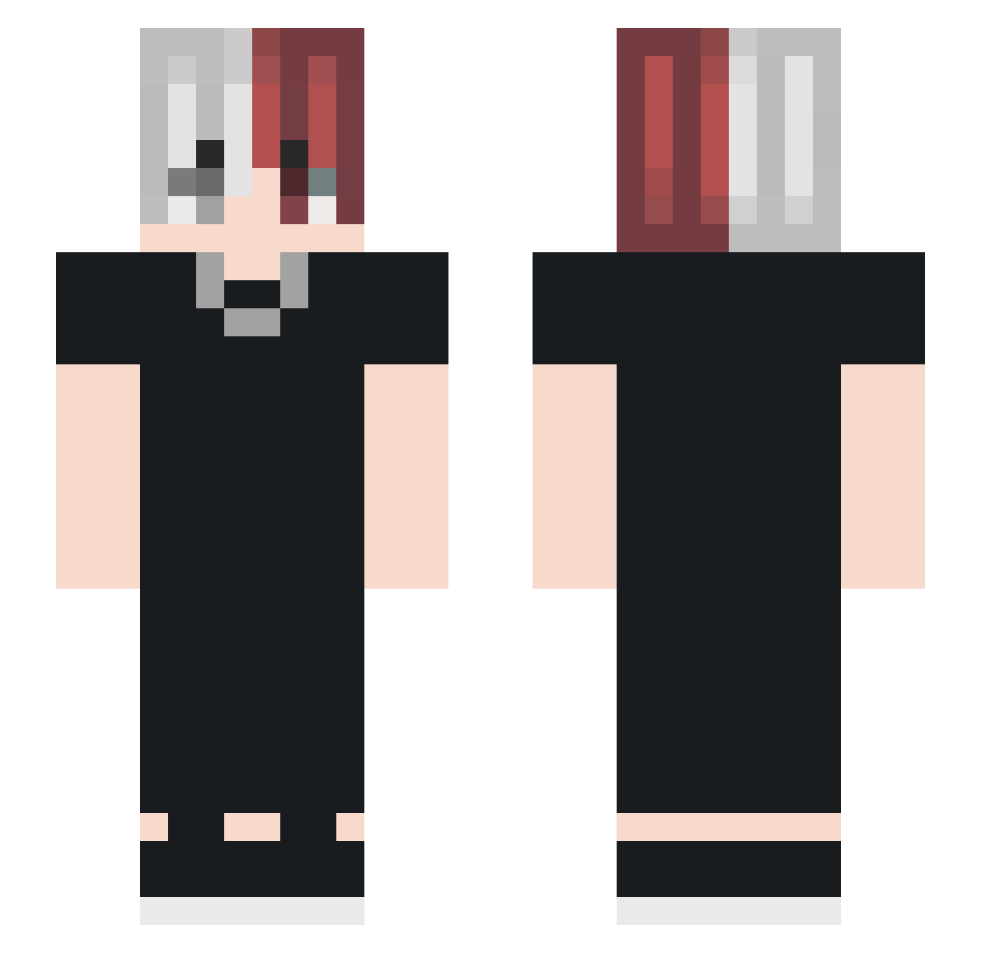 pupokpap Minecraft skin, front and back view