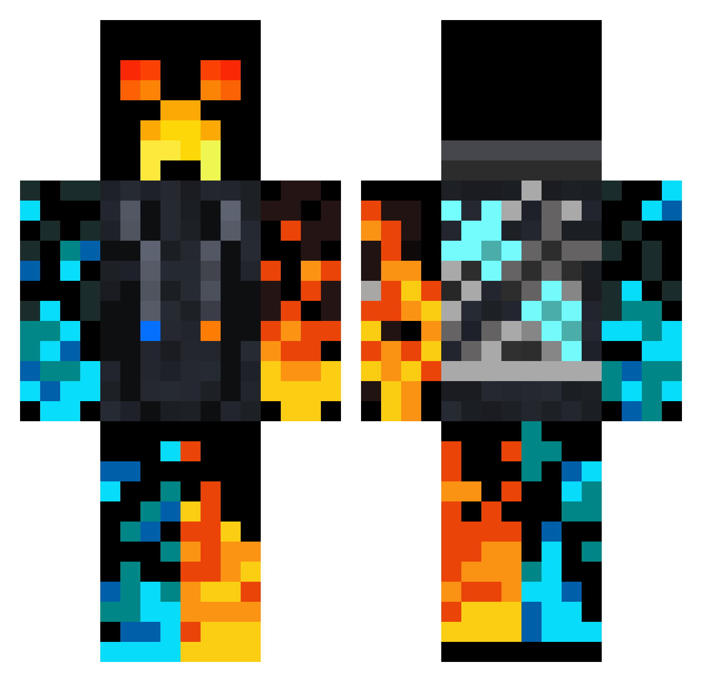 dragontamer1500 Minecraft skin, front and back view