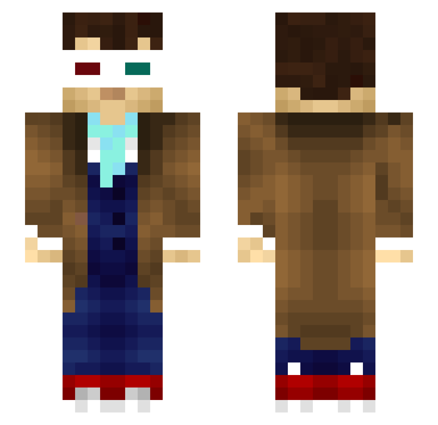 flypup1 Minecraft skin, front and back view