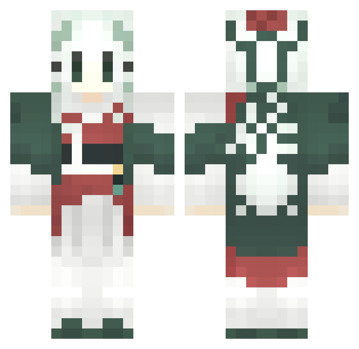 B1oom42 Minecraft skin, front and back view