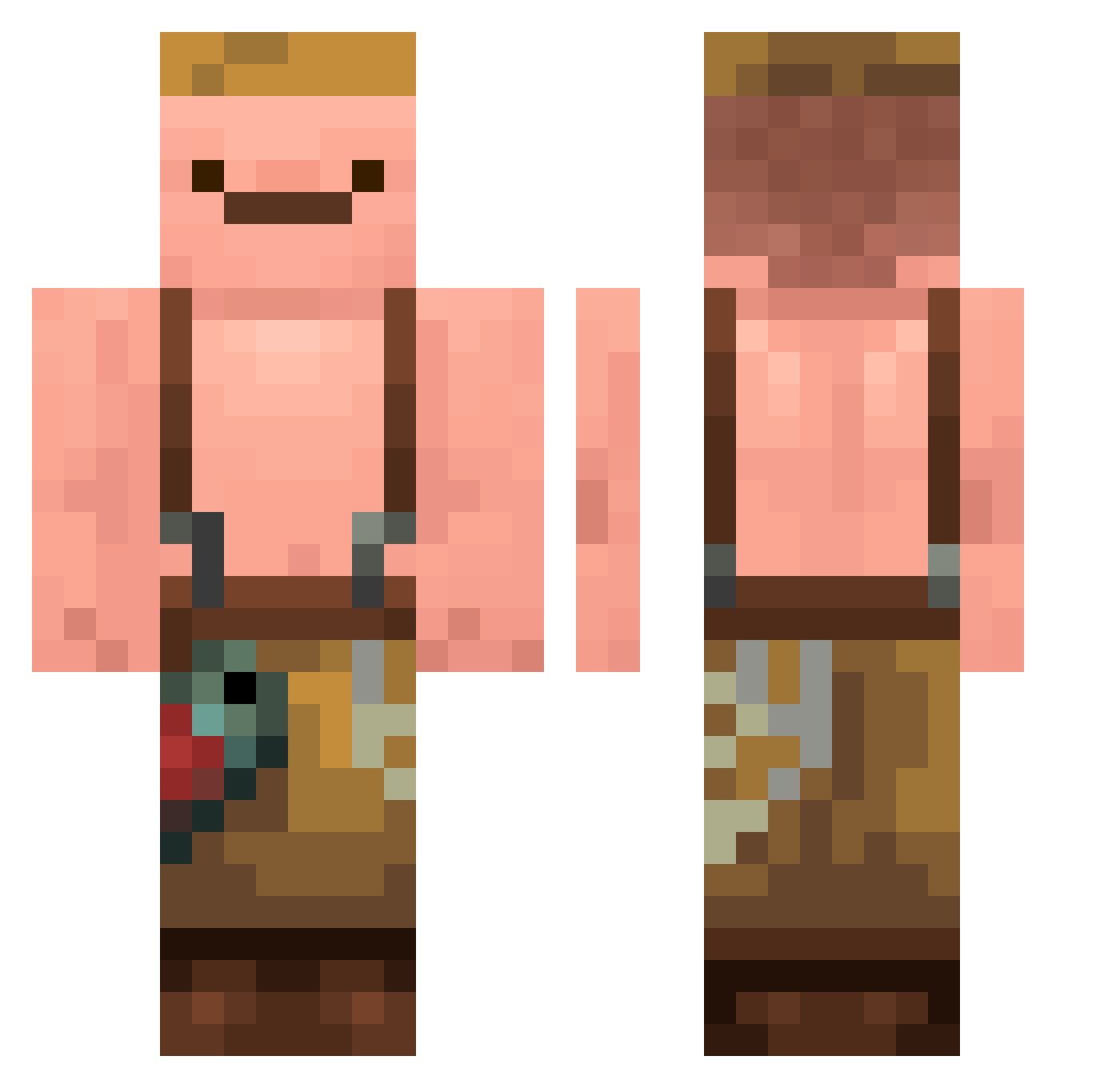 BOLIDAB Minecraft skin, front and back view