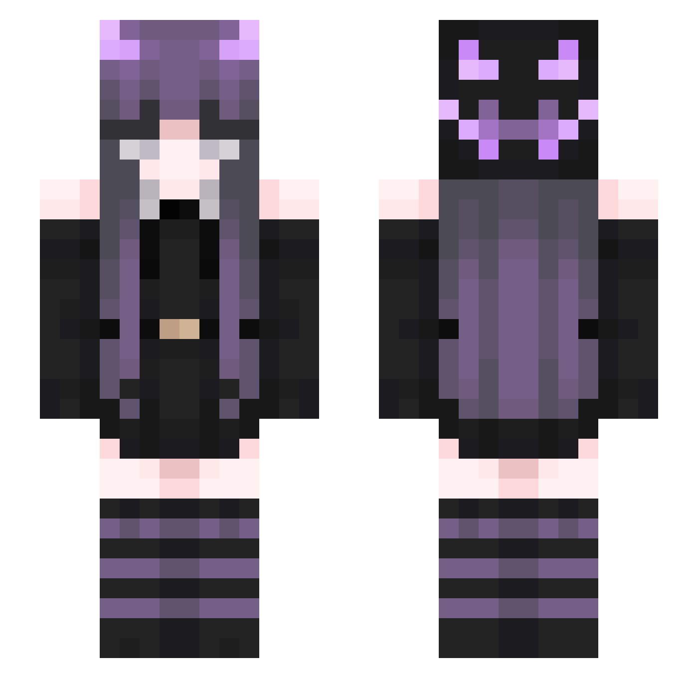 muxuyi Minecraft skin, front and back view
