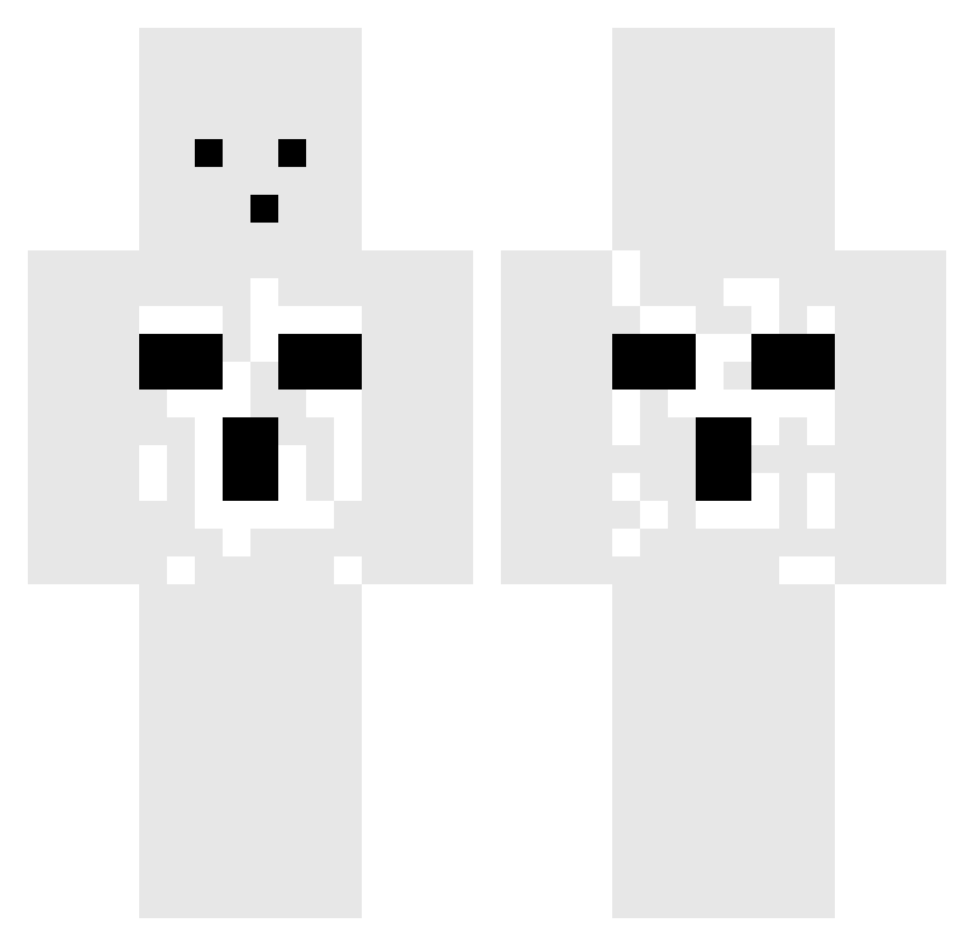 Tuturuatu Minecraft skin, front and back view
