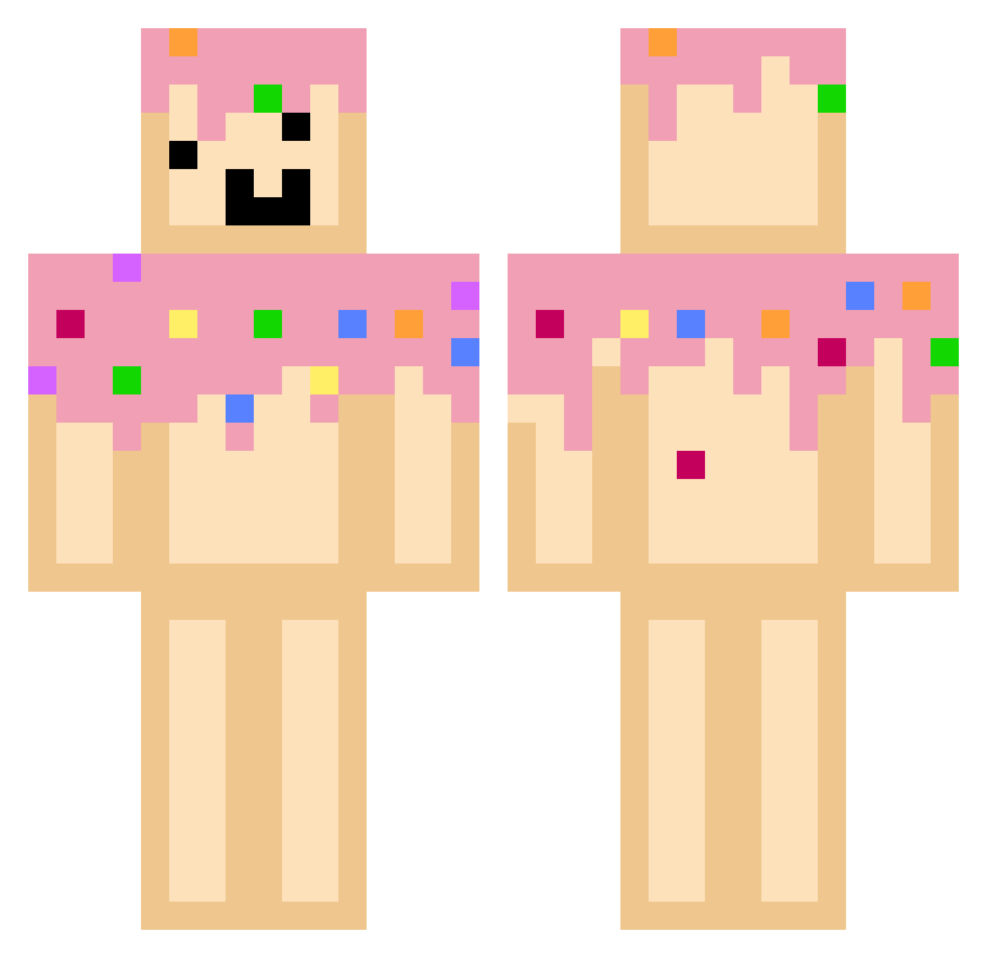 Eximiaa Minecraft skin, front and back view