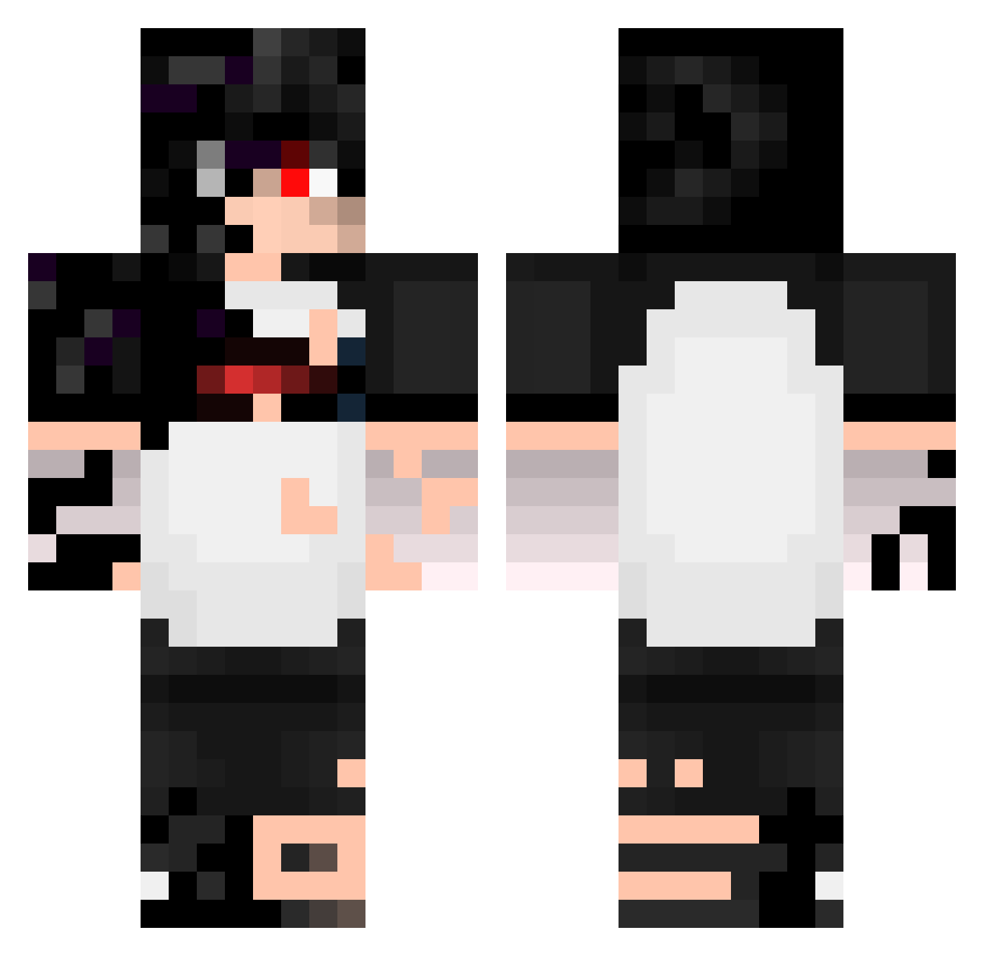 Predinct Minecraft skin, front and back view