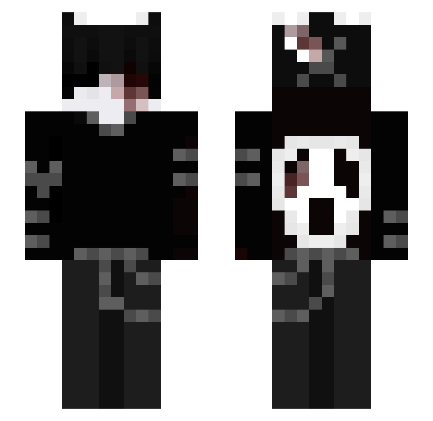 Adrijanxoxo Minecraft skin, front and back view