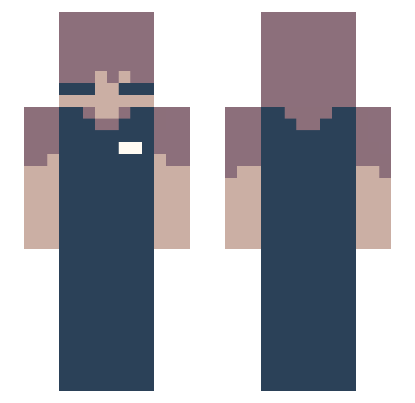laotian Minecraft skin, front and back view