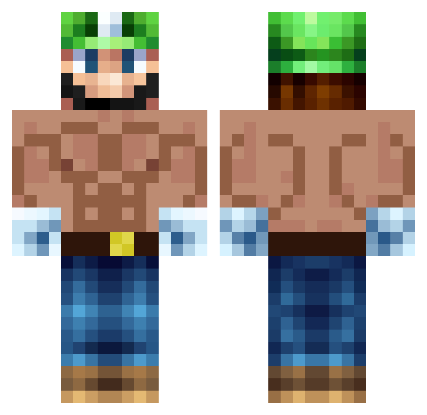 Perunaperuna11 Minecraft skin, front and back view