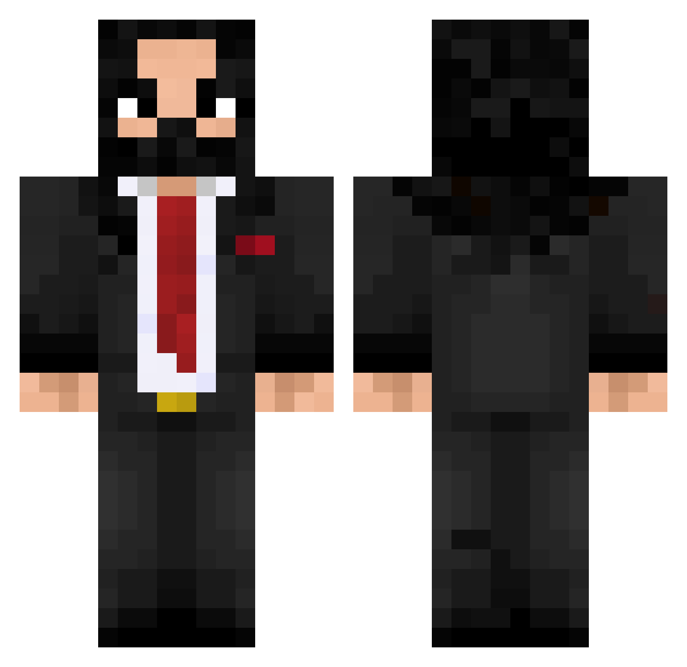 PopcornMei123 Minecraft skin, front and back view
