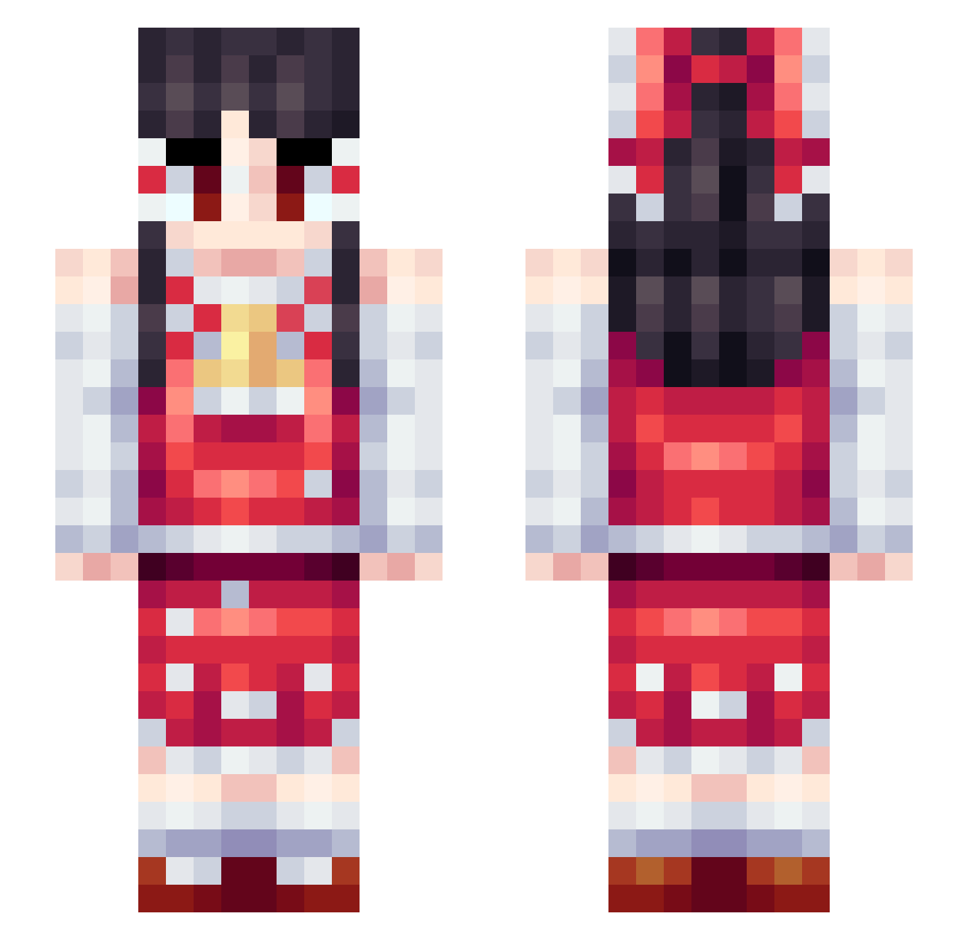 Splart2016 Minecraft skin, front and back view