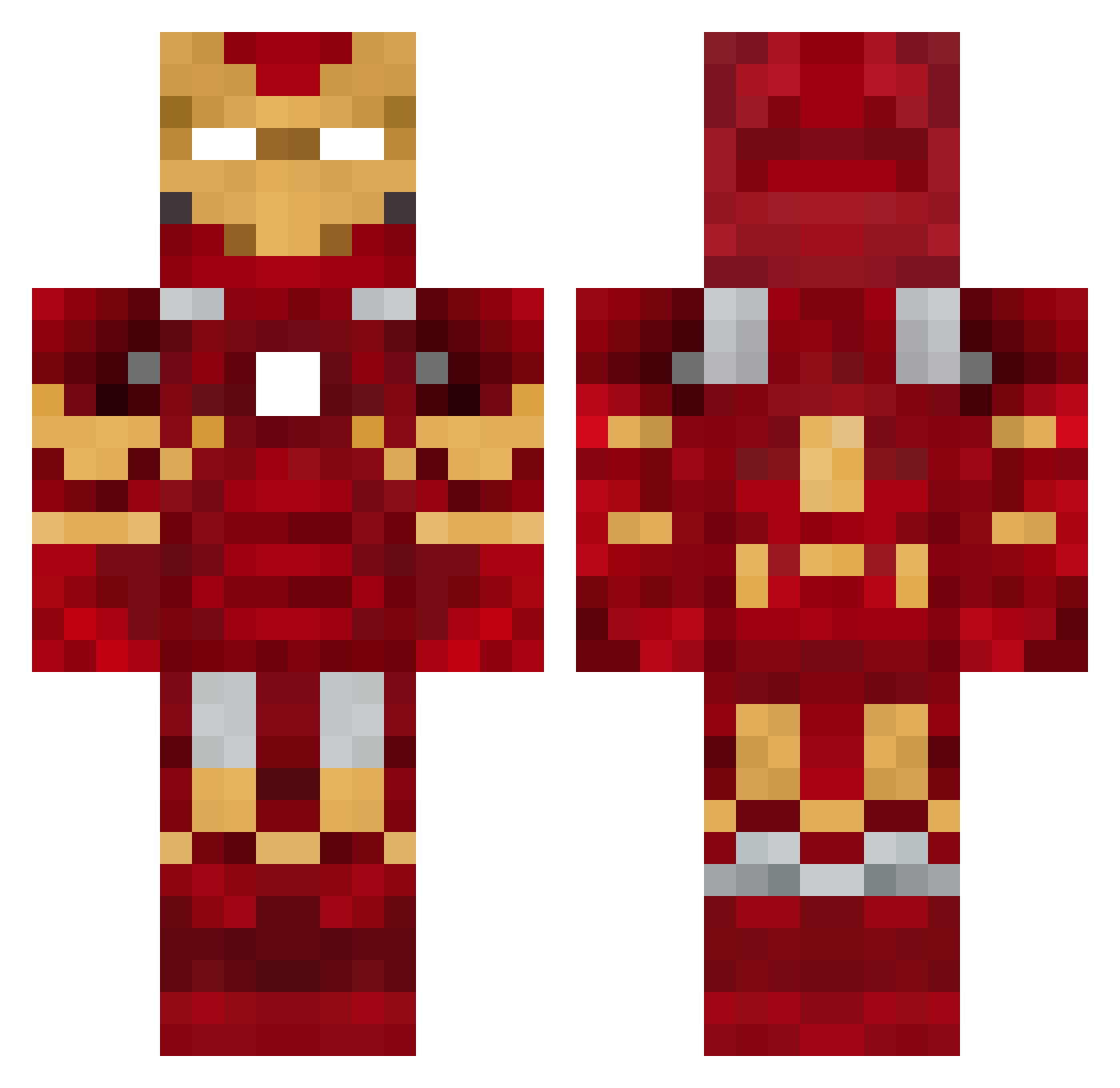 DaObliteratron1 Minecraft skin, front and back view