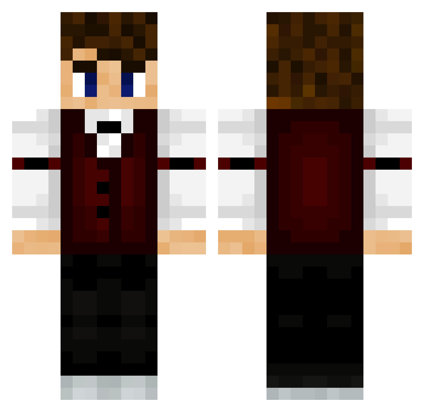 TheTidman Minecraft skin, front and back view