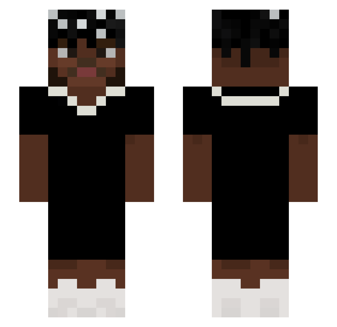 Tonyon240hz Minecraft skin, front and back view