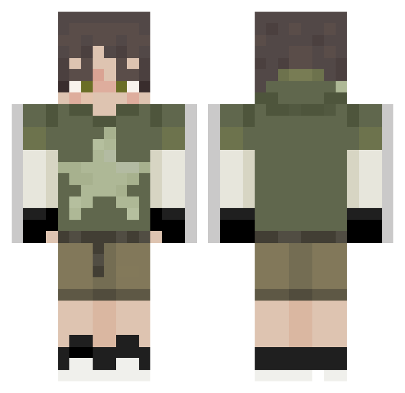 Amira_20 Minecraft skin, front and back view