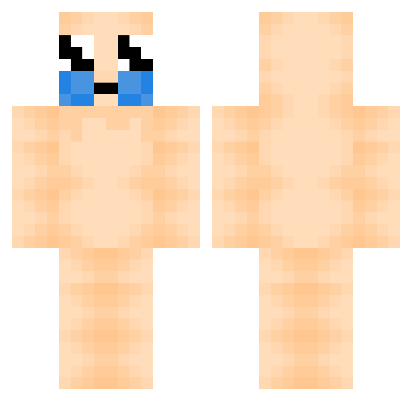 Rorskie2009 Minecraft skin, front and back view