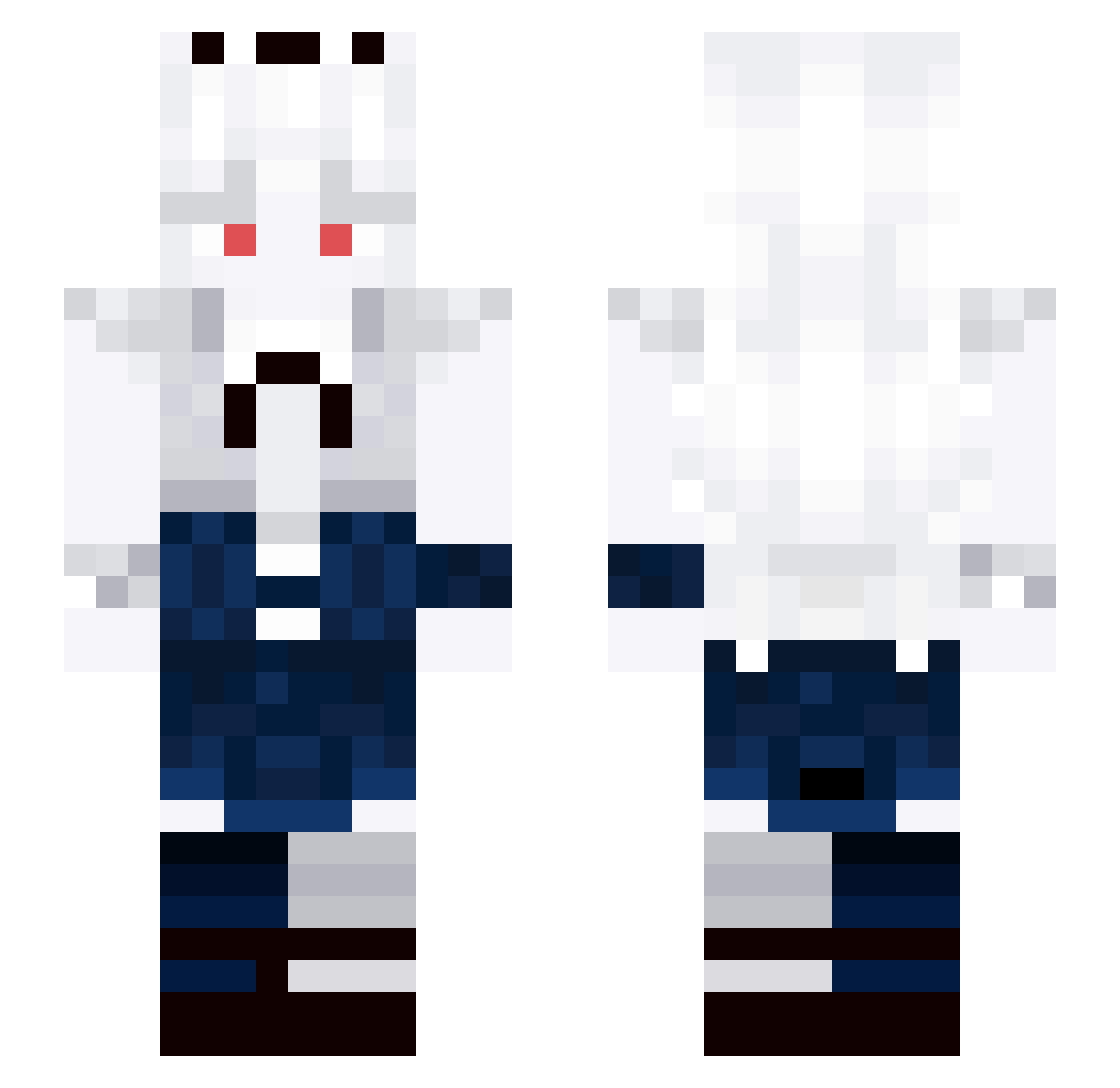 0gaa Minecraft skin, front and back view