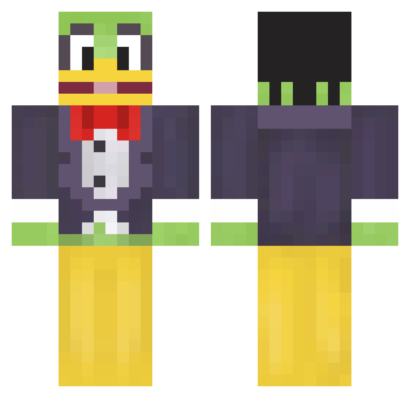 Shruikhann Minecraft skin, front and back view