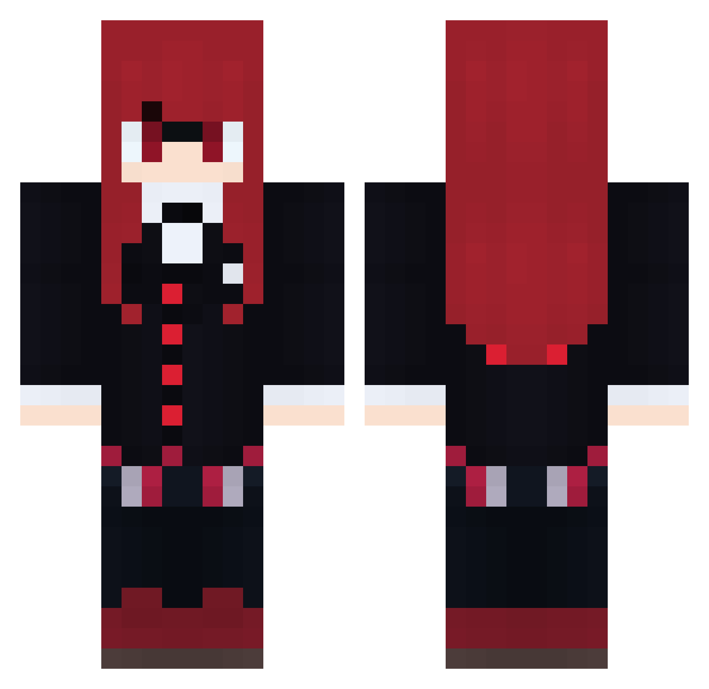 Versatii Minecraft skin, front and back view