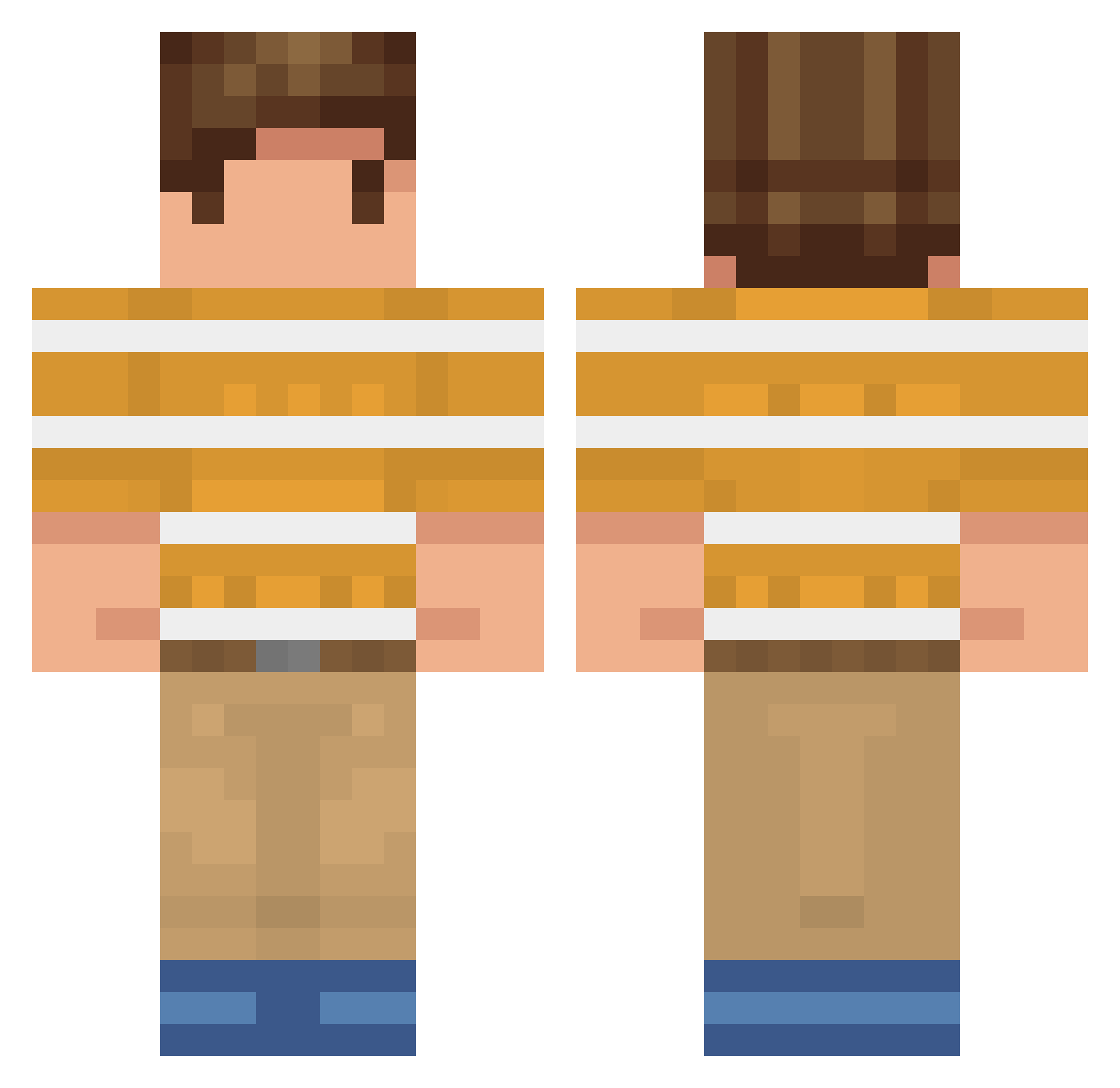 Codrr Minecraft skin, front and back view