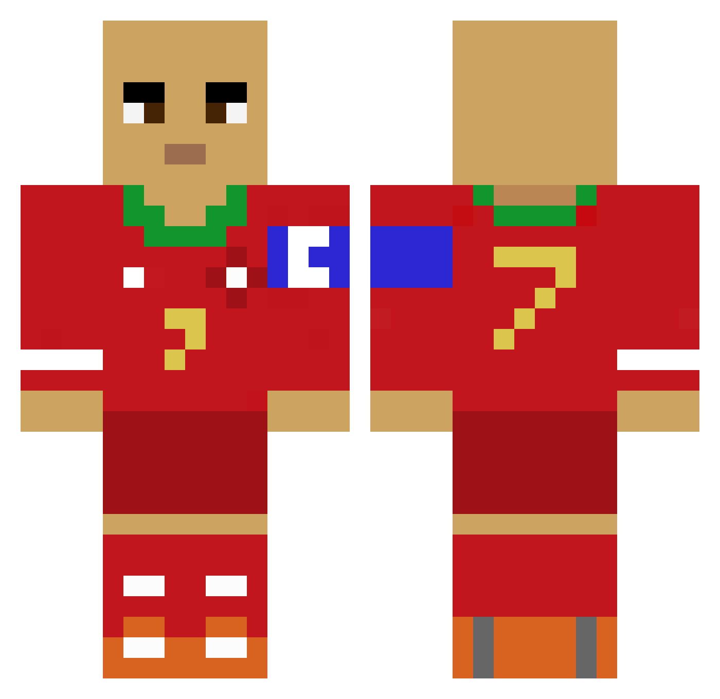 cr7careca__ Minecraft skin, front and back view