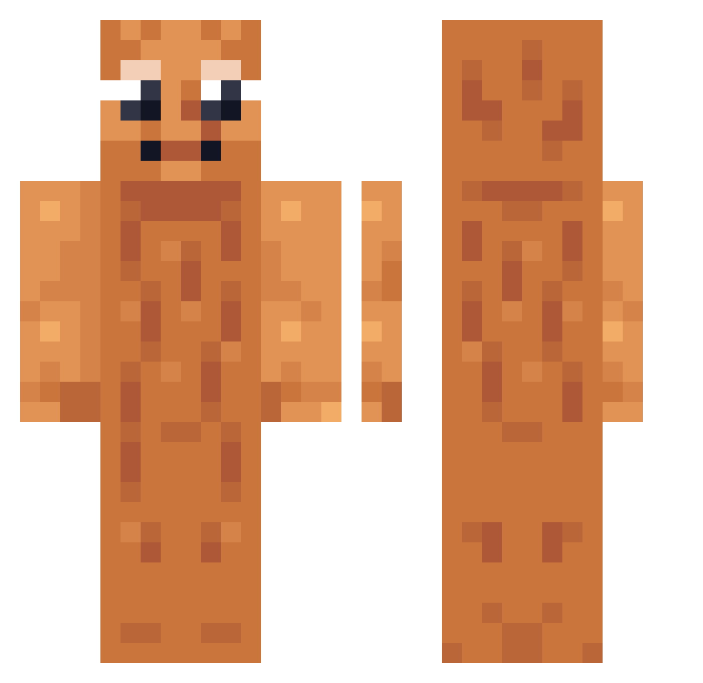 RavenousOverlord Minecraft skin, front and back view