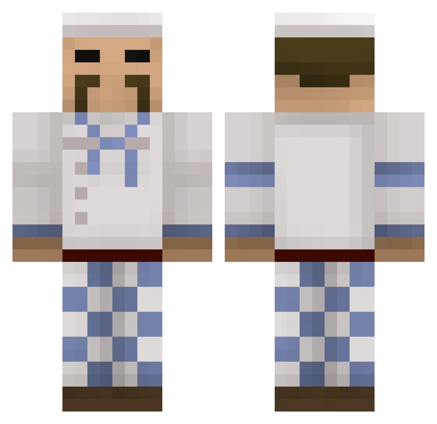 Smelly_Dingus Minecraft skin, front and back view