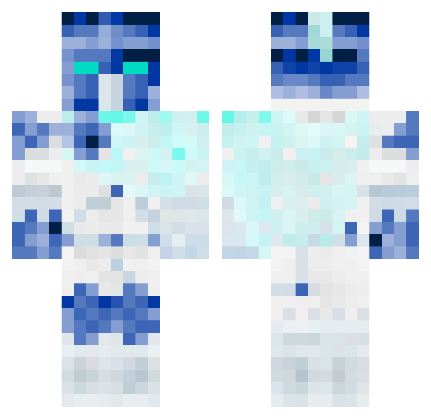 01252 Minecraft skin, front and back view