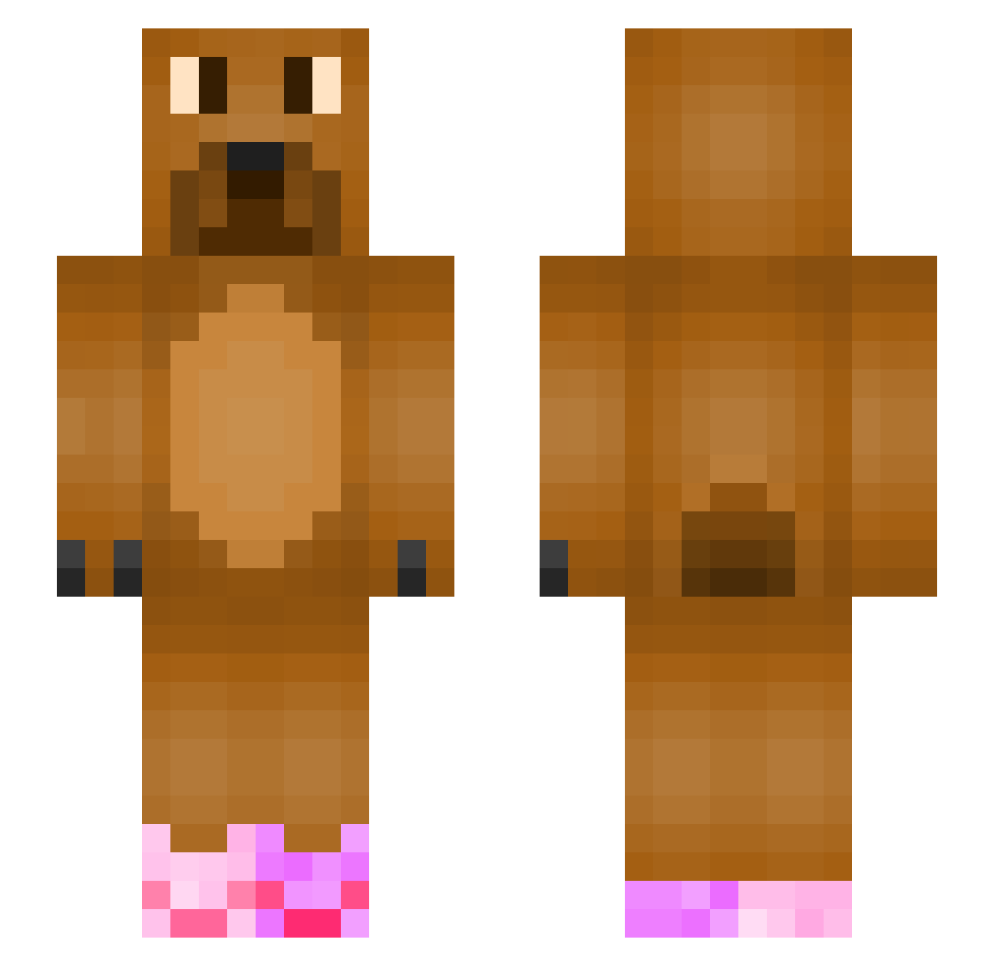 MaryKline Minecraft skin, front and back view