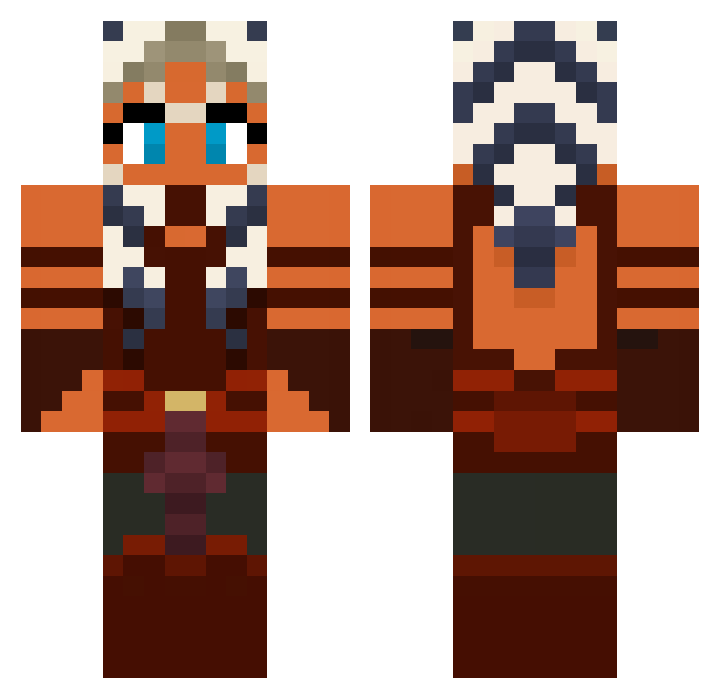 CuzImVenom Minecraft skin, front and back view