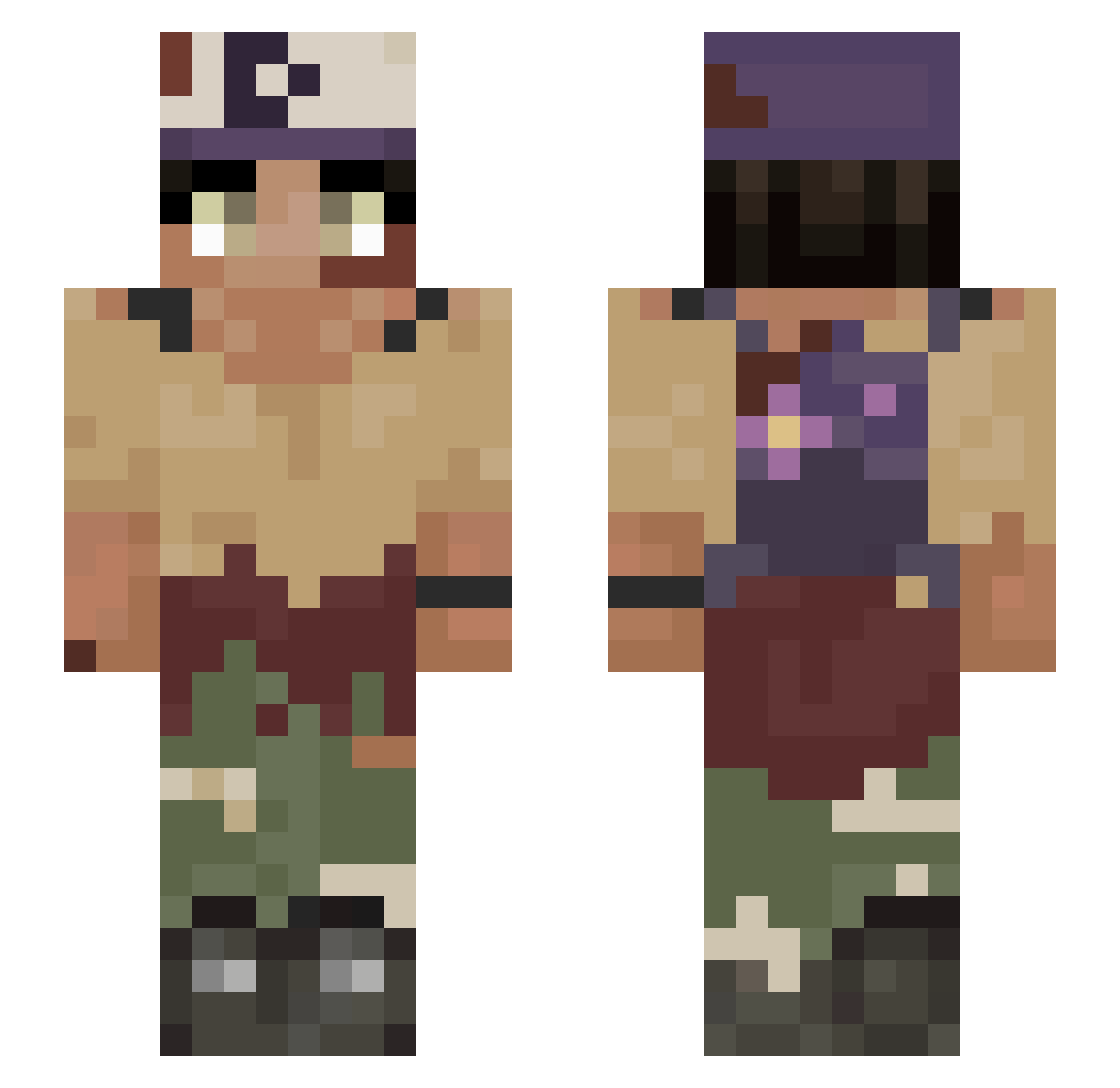 chistabulouse Minecraft skin, front and back view